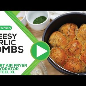 Air Fryer Cheesy Garlic Bombs