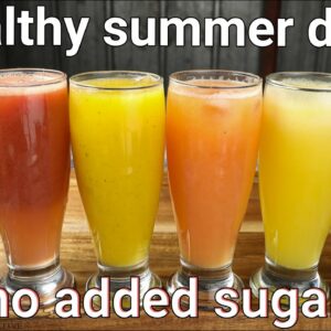 6 healthy summer drinks recipes – no added sugar – natural sweetness | refreshing summer fruit juice