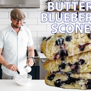 The Trick to Buttery Flaky Blueberry Scones