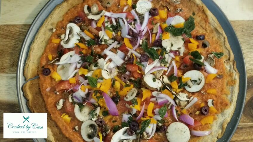 Vegan Pizza | Homemade Veggie Pizza | Spelt Flour Pizza Crust | CookedbyCass