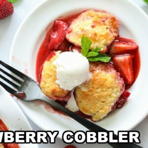 How to make the BEST Strawberry Cobbler