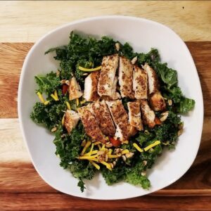 Grilled Chicken Kale Salad | Easy Grilled Chicken Salad | CookedbyCass
