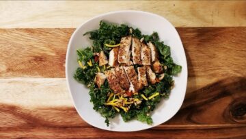 Grilled Chicken Kale Salad | Easy Grilled Chicken Salad | CookedbyCass