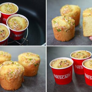Soft Vanilla Cake In Tea Cup | Eggless & Without Oven | Yummy