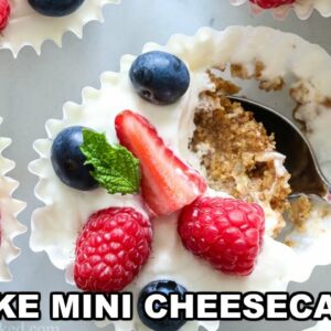 No Bake Mini Cheesecakes
