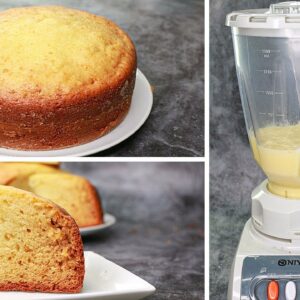 Sponge Cake In Blender | Vanilla Sponge Cake Recipe Without Oven | Yummy