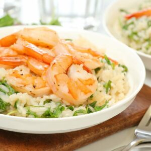 Lemon Shrimp Risotto | Healthy + Quick + Easy Dinner Recipe