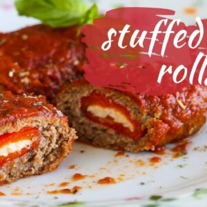 Tender and Juicy MINCED BEEF ROLLS (stuffed with cheese and red bell pepper)