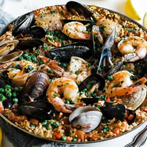 Spanish Paella Recipe with Seafood