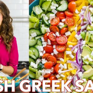 Fresh  & Healthy Greek Salad Recipe + Easy Dressing –  Natasha’s Kitchen