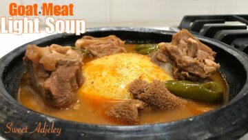 Goat Meat Light Soup | Aponkye Nkrakra | Goat Meat Pepper Soup Easy But Tasty | Ghanaian light Soup