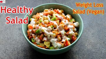 Weight Loss Salad Recipe For Lunch/Dinner – Indian Veg Meal – Diet Plan To Lose Weight Fast