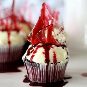 Bloody Broken Glass Cupcake Recipe + Fake Blood Recipe | Halloween Recipe