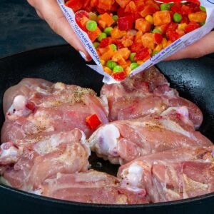 I prepared the DINNER without KNIFE! Tasty chicken in the pan – you will lick your fingers