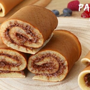 How to Make Chocolate Pancake Roll | Pancake Recipe | Kids tiffin Box Recipe / Idea | প্যানকেক রোল