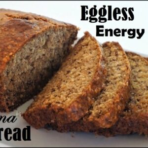 Moist Eggless Banana Oat Bread | Energy Bread