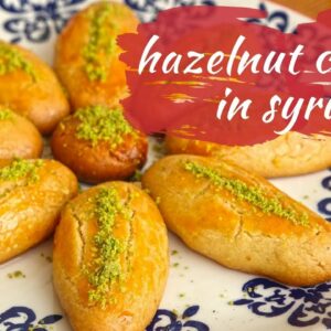 Turkish FINDIKPARE DESSERT(Hazelnut Cookies in Syrup)