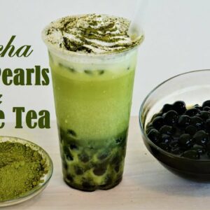 Homemade Matcha Boba Pearls & Matcha Bubble Tea