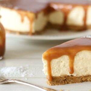 No Bake Salted Caramel Cheesecake Recipe | No Bake Cheesecake Recipe
