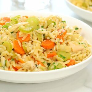 Hearty Chicken Orzo | 20 Minute Dinner in One Pot