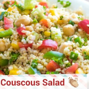 Healthy Vegetarian / Vegan salad recipe for Easy Lunch or Dinner – Couscous salad recipe