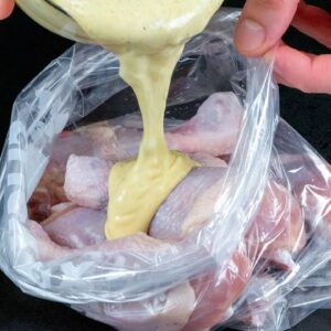 Don’t GET YOUR HANDS DIRTY! Prepare the chicken legs in the BAG!