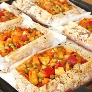 Best Ever Parchment-Baked Chicken and Veggies 💯 Parchment Wrapped Chicken Recipe