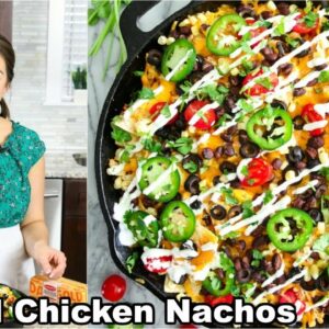 Loaded Chicken Nachos - Table and Flavor