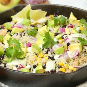 Mexican Chicken & Rice Skillet | Healthy + Quick + Easy