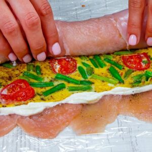 A RAINBOW CHICKEN roulade recipe! IT COLORS the FESTIVE meal