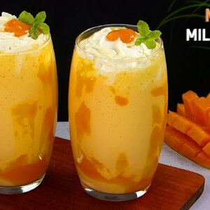 Super Yummy Mango Milkshake, Summer Drinks recipe by Tiffin Box | Fresh Mango shake, mango smoothie