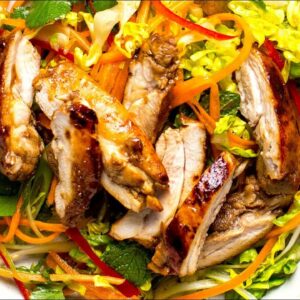 My BEST Sticky 5 Spice Chicken Salad Recipe! QUICK DINNER!