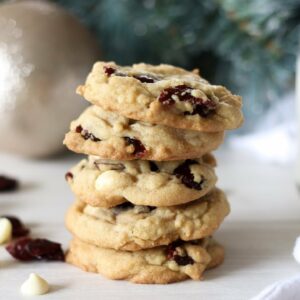 White Chocolate Cranberry Cookies Recipe | Christmas Cookies