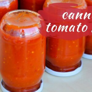 Homemade Canned TOMATO SAUCE (with capia peppers)