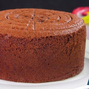 Oil free Chocolate Sponge cake recipe (4 Ingredients) by Tiffin Box -EasyTea time sponge choco Cake