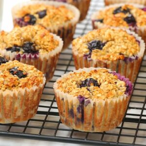 Blueberry Oatmeal Muffins | Quick + Easy + Make-Ahead Recipe | Bake With Me