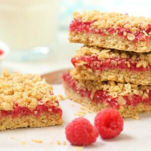 Raspberry Oat Crumble Bars | Easy + Gluten Free Summer Baking