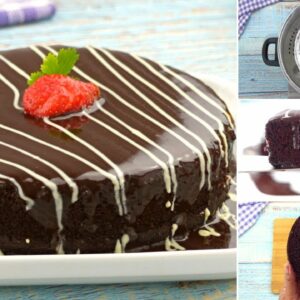 30 Minutes No Bake Birthday Cake for Kids by Tiffin Box | Chocolate Steamed Cake Recipe, Sponge cake
