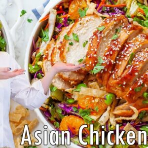The BEST Asian Chicken Salad Recipe – with JUICY Teriyaki Chicken!!
