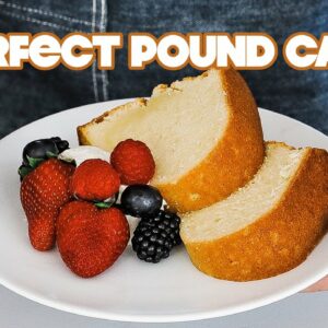 Classic Homemade Pound Cake Recipe + Homemade Whipped Cream and Fresh Berries