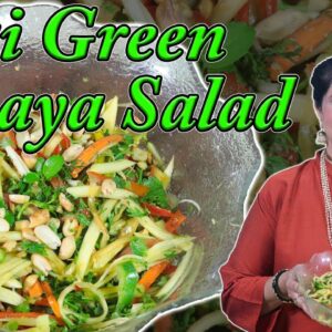 Thai Green Papaya Salad Recipe | थाई ग्रीन पपाया सलाद | Som Tam Recipe | Satvik Rasoi