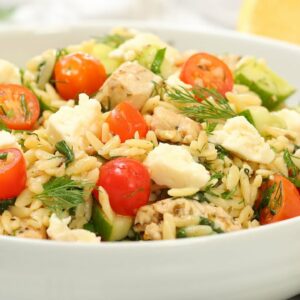 Greek Lemon Chicken Orzo | 20 Minute Dinner Ideas