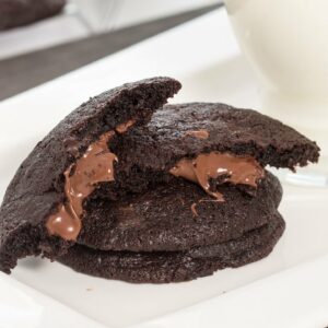Nutella Stuffed Chocolate Cookies Recipe