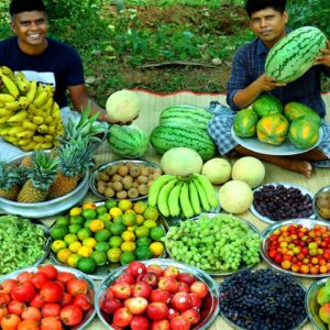 FRUIT SALAD | Healthy Fruits Mixed Salad Recipe | Fruits Cutting Skill Village Food