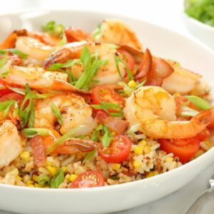 Fried Rice with Bacon, Shrimp & Corn | 20 Minute Dinner Ideas