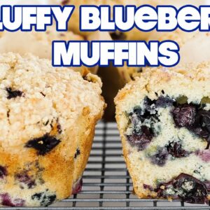 THE BEST Homemade Fresh Blueberry Muffins Recipe