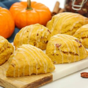 Pumpkin Spice Scones with Maple Glaze | The BEST Fall Baking