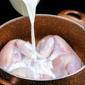 THE CHICKEN cooked without MILK means only WASTED MONEY