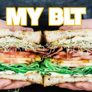 The Ultimate Homemade BLT Sandwich Recipe + Asiago Basil Aioli