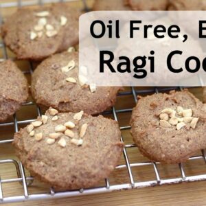 Ragi Nankhatai Recipe – Oil Free/Gluten Free/Eggless Ragi Cookies – Vegan Finger Millet Cookies